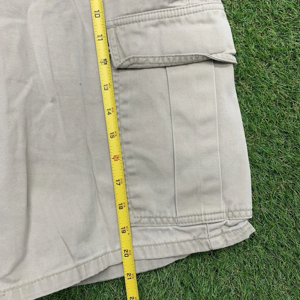 Vintage Levis Silvertab Cargo Shorts Mens 34 x10 Tan Khaki Loose Baggy Hong Kong